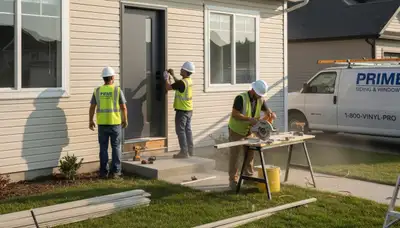 Professional exterior door installation by vinyl siding experts in Medford, MA home exterior