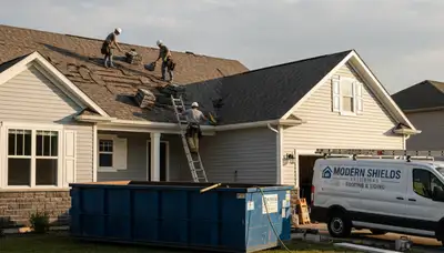 Roof replacement and vinyl siding installation in Medford MA by Next Level Exteriors