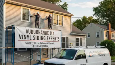Vinyl siding installation on residential home in Medford MA by local exterior contractors