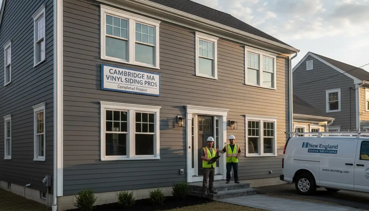 Professional vinyl siding installation on home exterior in Medford MA