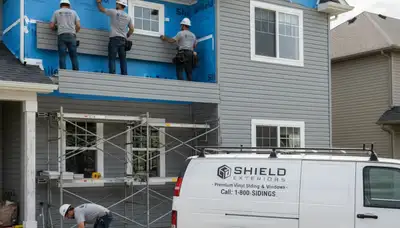 Vinyl siding installation by Next Level Exteriors in Medford, MA home exterior upgrade