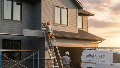 Professional vinyl siding installation on a home exterior in Medford, MA by Next Level Exteriors