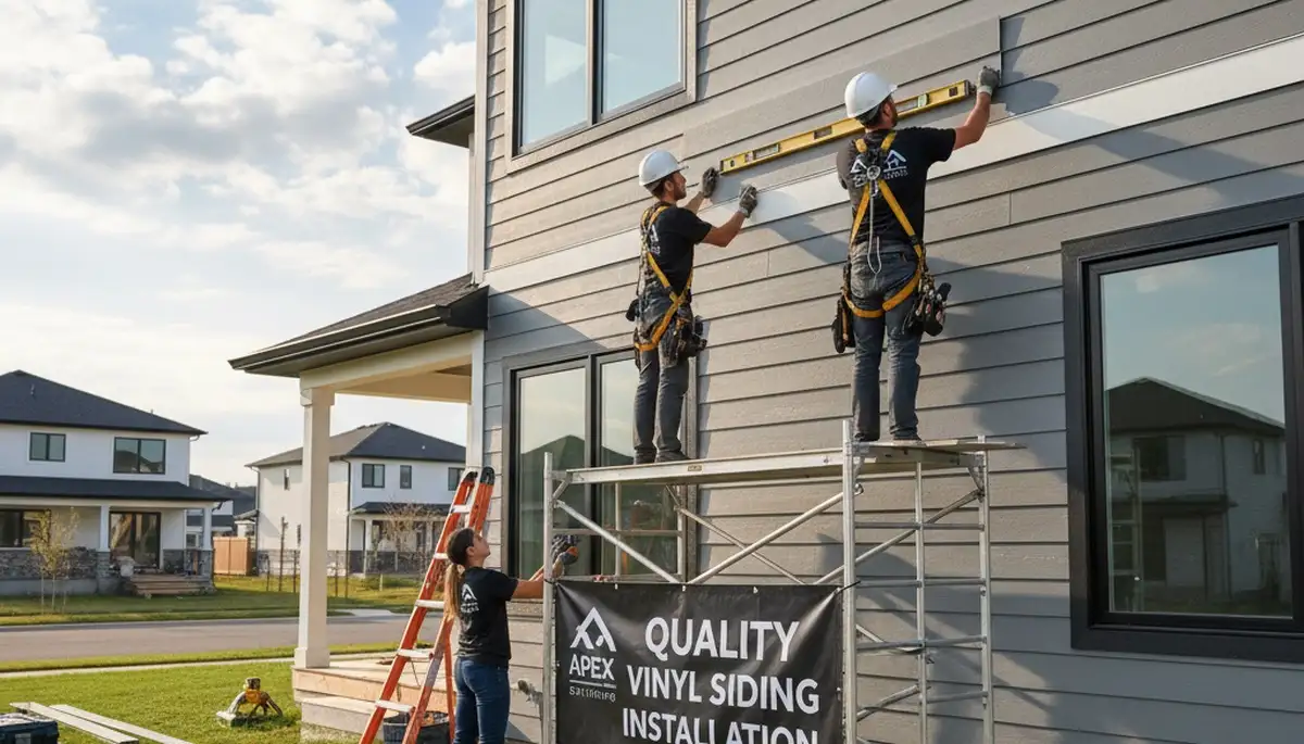 Vinyl siding installation on home exterior by Next Level Exteriors in Medford, MA