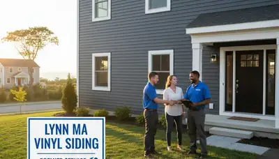 Professional vinyl siding installation on home exterior in Medford, MA