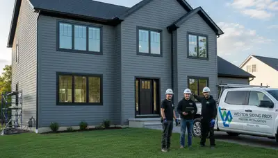 Professional vinyl siding installation on home exterior in Medford, MA